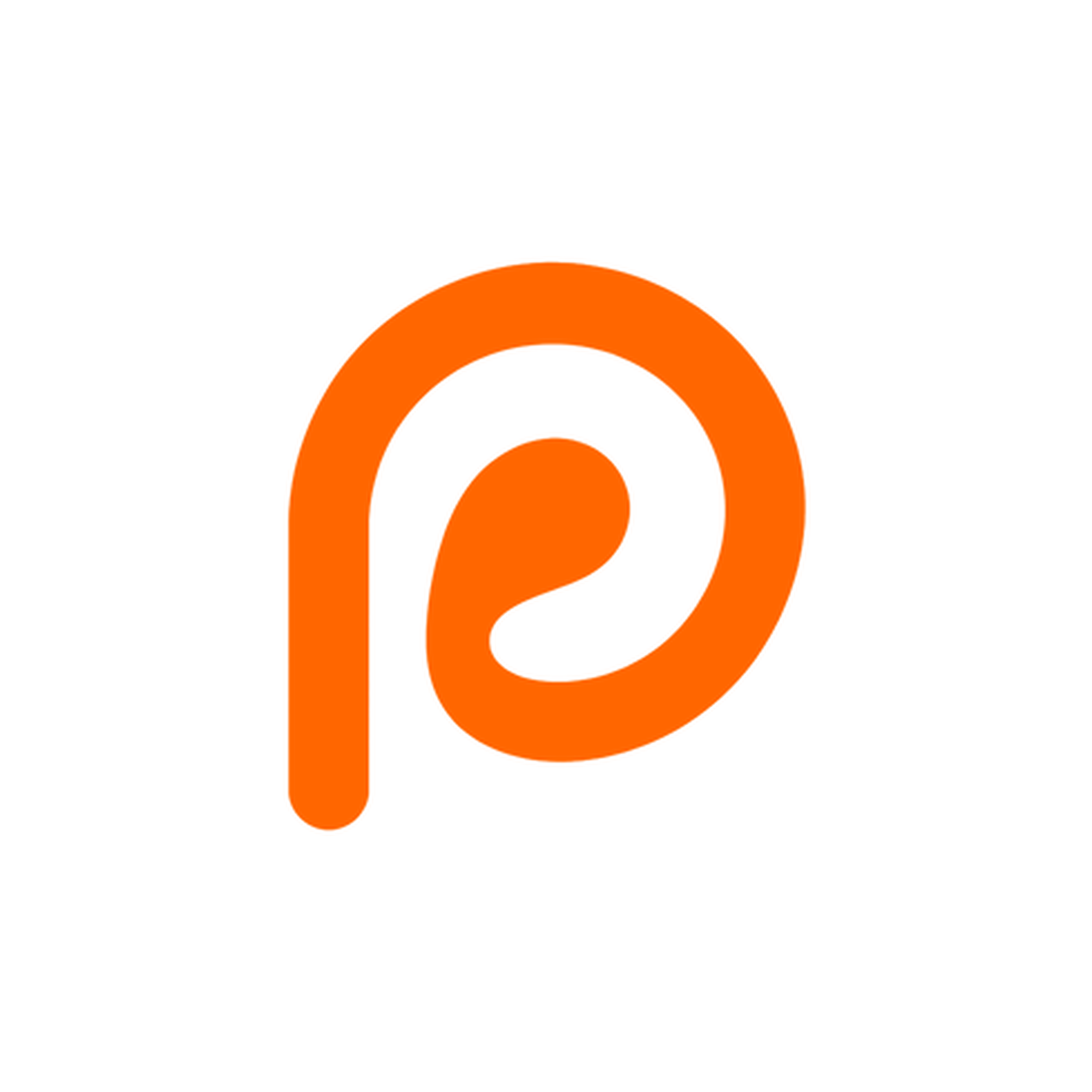 Logotipo cuadrado oficial de Prori en naranja, blanco y azul marino