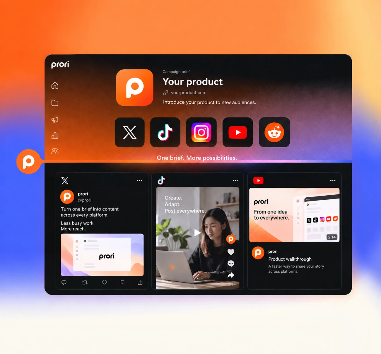 Get your product seen, across social platforms.
