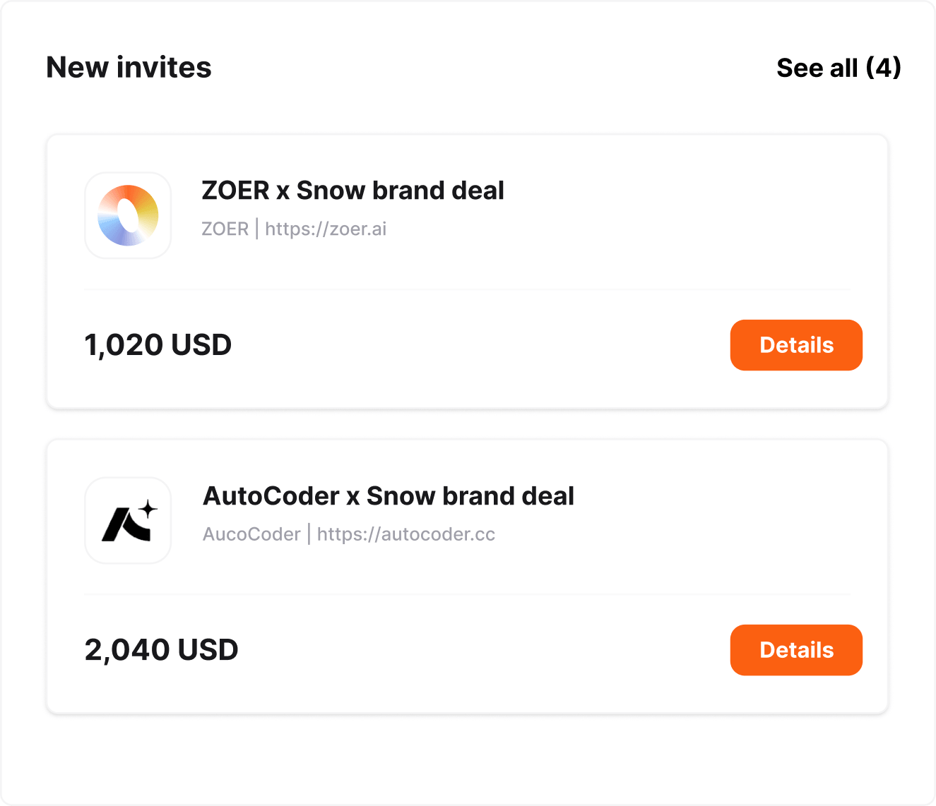 Brand collaboration opportunities on Prori